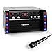 Produktbild AUNA DiscoFever - Karaokeanlage, Karaokemaschine, Karaoke Player, CD-Player, Spielt Karaoke CDs, Zwei Mikrofoneingänge, Video-Ausgang, LED-Beleuchtung, schwarz