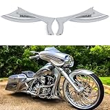 goodfitment Chrom Fledermaus Motorrad Spiegel Upgrade Rückansicht Motorrad Spiegel für Harley Road King Sportster Street Glide und mehr