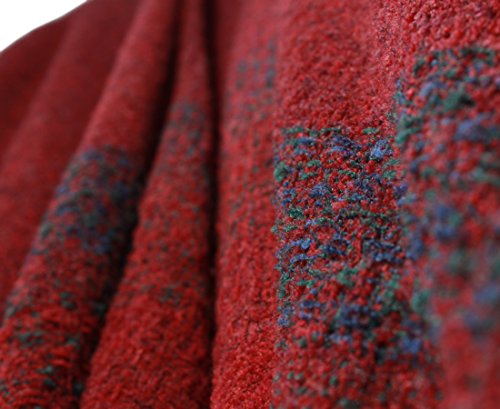 Kerry Woollen Mills Wool Ruana Shawl Rich Red Irish Made4