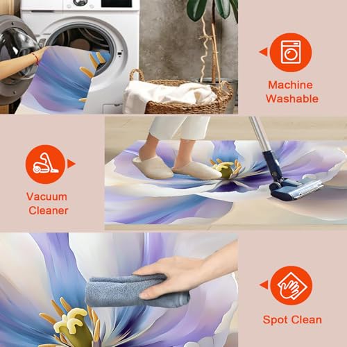 Tapis salon tulipe à poils ras pour embellir le sol de la cuisine