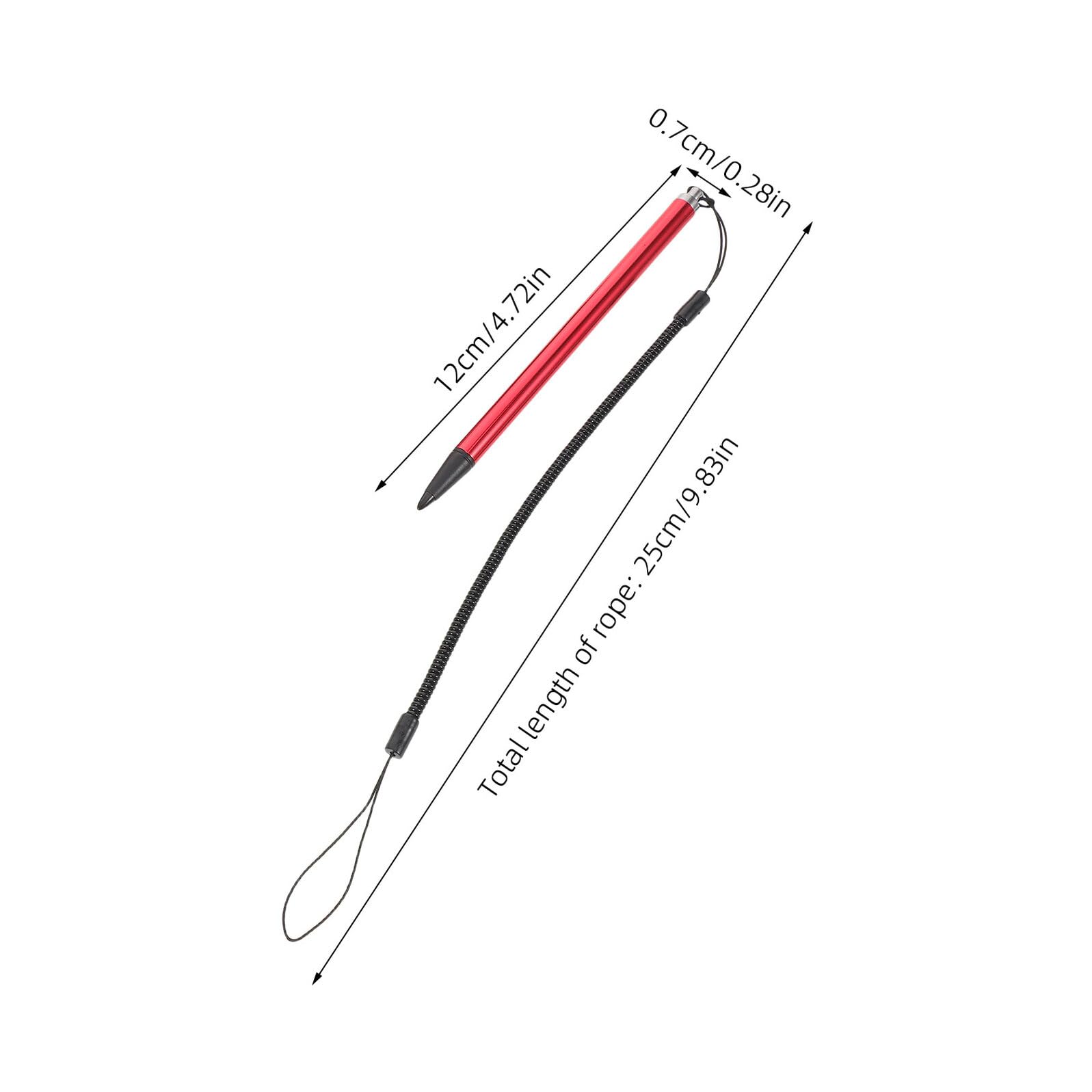 Penna Stilo Resistiva Touch Rosso 10 Pezzi in Alluminio e Abs | Cordino Anti-smarrimento, Scrittura Precisa, per Lettura Digitale e Riunioni