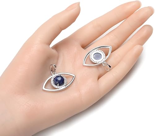 Miniatura 6 de Adabele - 4 colgantes de piedras preciosas curativas de ojo de tigre amarillo dorado natural, mal de ojo, cuentas sueltas de cristal de roca para