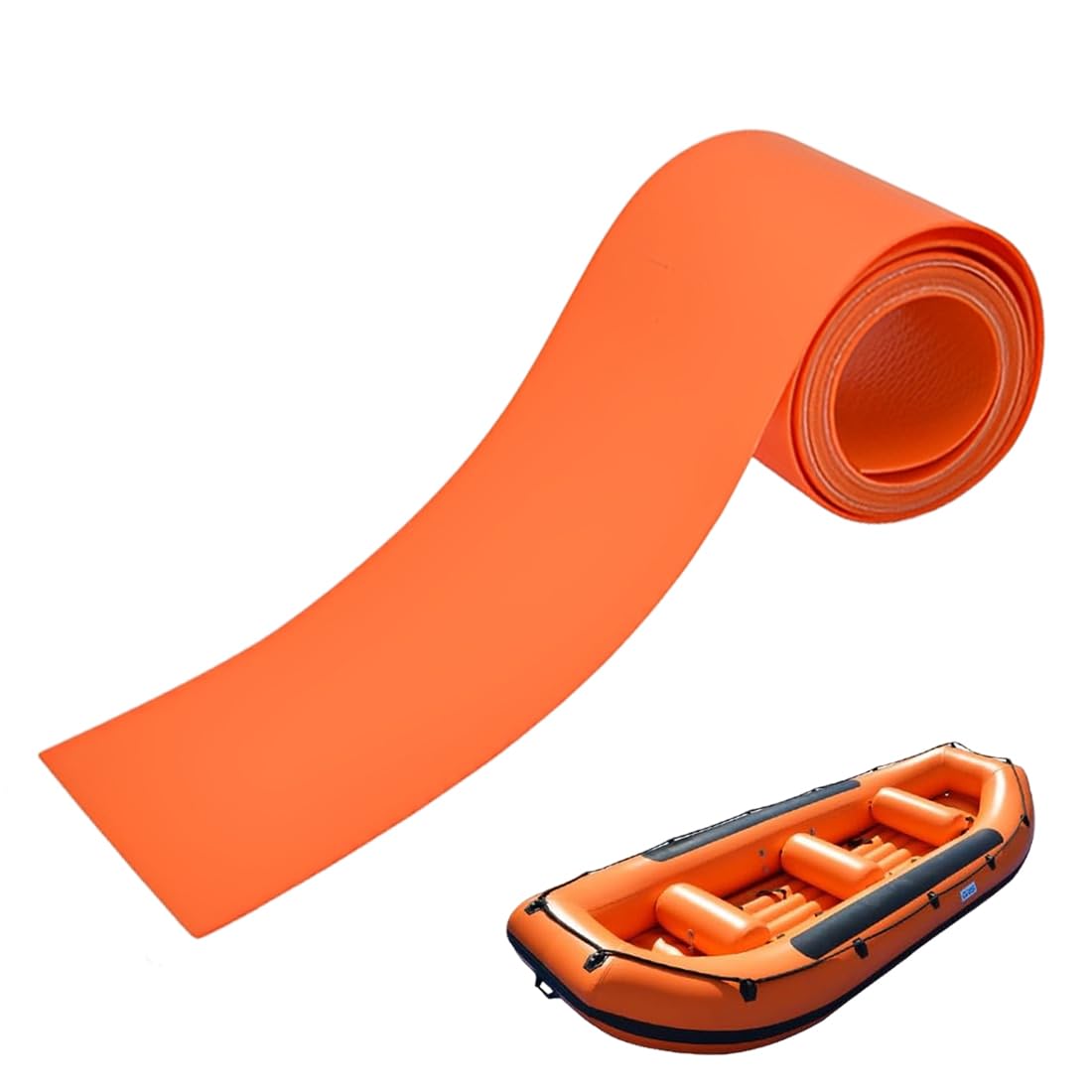 GXGM Parche de reparación para botes inflables, parche de reparación impermeable para kayaks para evitar fugas de aire, de PVC, para kayaks, canoas y tablas de surf inflables, 5 x 100 cm (naranja)