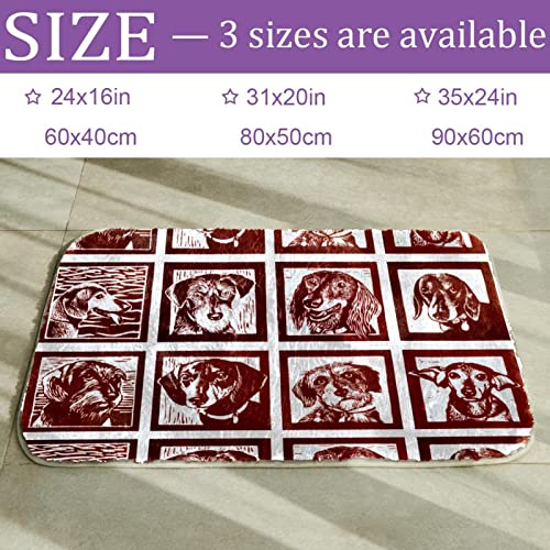 Tapis à poils longs anti-froid sol en fausse fourrure avec chiens mignons pour chambre - 7