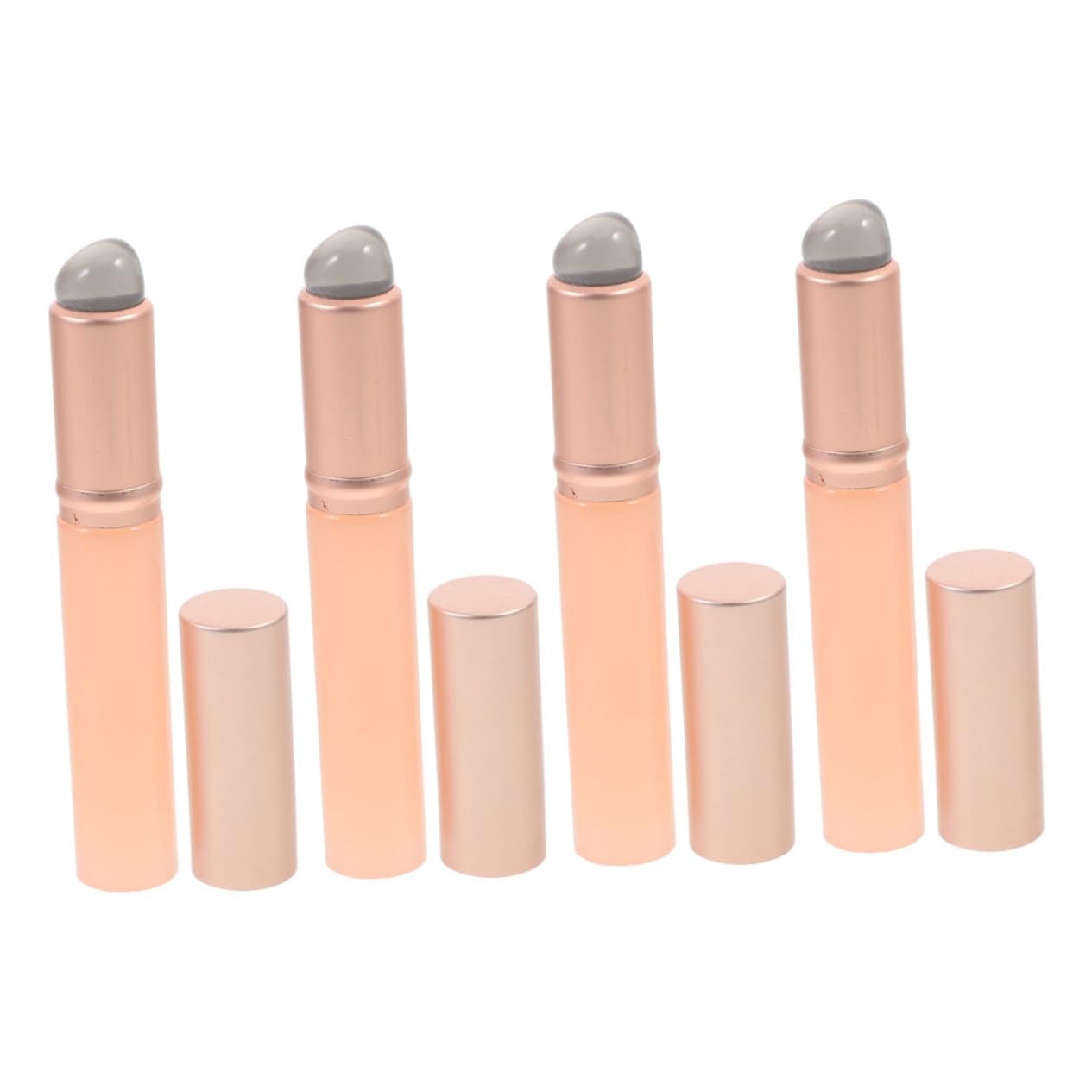 Beatifufu Professional Silicone Lip Brush Set 4pcs Lip Applicator Lipstick Brush for Makeup