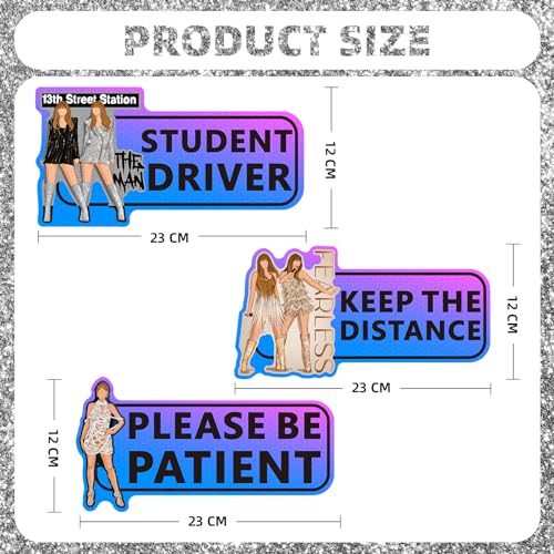 Image of 3 Pcs Student Driver Magnets for Car, 9 Inch New Driver Magnet for Car, Reflective Student Driver Sticker, Reusable Bumper Magnets for Cars,Car Bumper Sticker,Student Driver Sticker Magnet for car