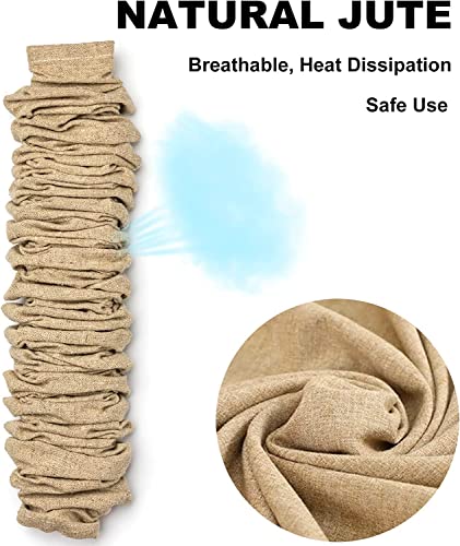 Fabric Cord Cover, Chandelier Chain Sleeve, 4 Feet Length Natural Linen Burlap Wire Covers Use For Ceiling Lighting, Electrical Wires On Floor, Lamps Cable Management, Swings Chain Cover Decorative #TOP3