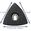 XXGO 3 Pcs 3-1/8 Inch 80mm Triangular Hook & Loop Oscillating Multi Tool Sanding Pads No.XG5508