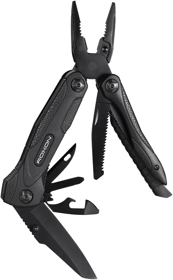 CM1349 Spark Multitool Plier, 14-in-1 Multitools Folding Plier, Multipurpose Outdoor Survival Portable Multi Tool Set