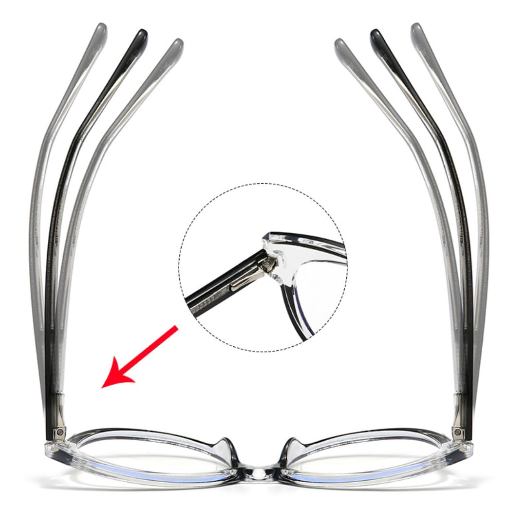 Montura de gafas de sol redondas grandes estilo ojo de gato para mujer con lentes