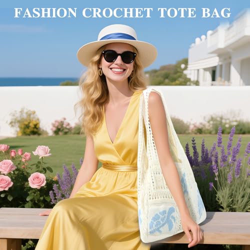 Bolso Tote de Crochet para Mujer miniatura 7