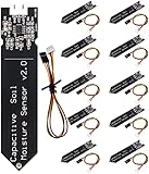 iHaospace Gardena Bodenfeuchtesensor Feuchtigkeitssensor kapazitiver Soil Moisture Sensor Modul V2.0 Feuchtesensor Kompatibel mit Arduino