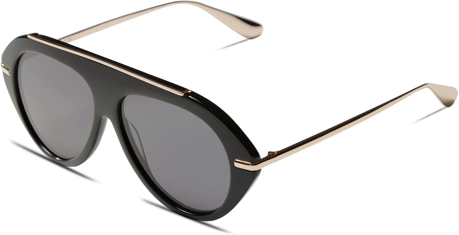 TYA Oversized Aviator Sunglasses for Women Men, Trendy Retro 70s Big Large Gold Vintage Aviators Sun Glasses - Image 9