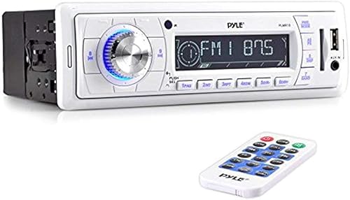 Miniatura 2 de PLMR18 - Receptor de radio remoto auxiliar USB de 200 vatios AM FM SD y 4 altavoces PLMR60W de 150 vatios de doble cono de 6.5 pulgadas (blanco),