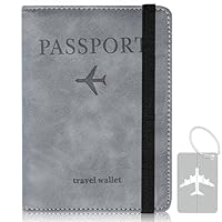 Reisepasshülle, Kunstleder Passhülle mit RFID-Blocker, Impfpass Hülle, Schutzhülle Tasche für Kreditkarten Damen Herren Reisepass Geschenk Passinhaberdeckel Karteninhaber, Ausweis und Reisedokumente
