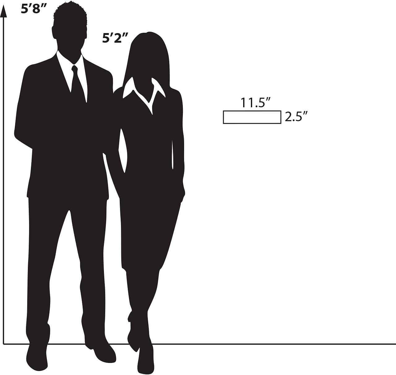 Azar Displays 122011 Self Adhesive Tape Clear Acrylic Wall Sign Holder Frame 11.5" W x 2.5" H - Landscape/Horizontal, 10-Pack