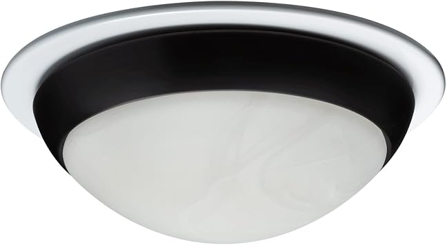 Broan NuTone Roomside Series 80 CFM Traditional Decorative Exhaust Fan for Bathrooms, Ventilation Bath Fan with Light, Matte Black