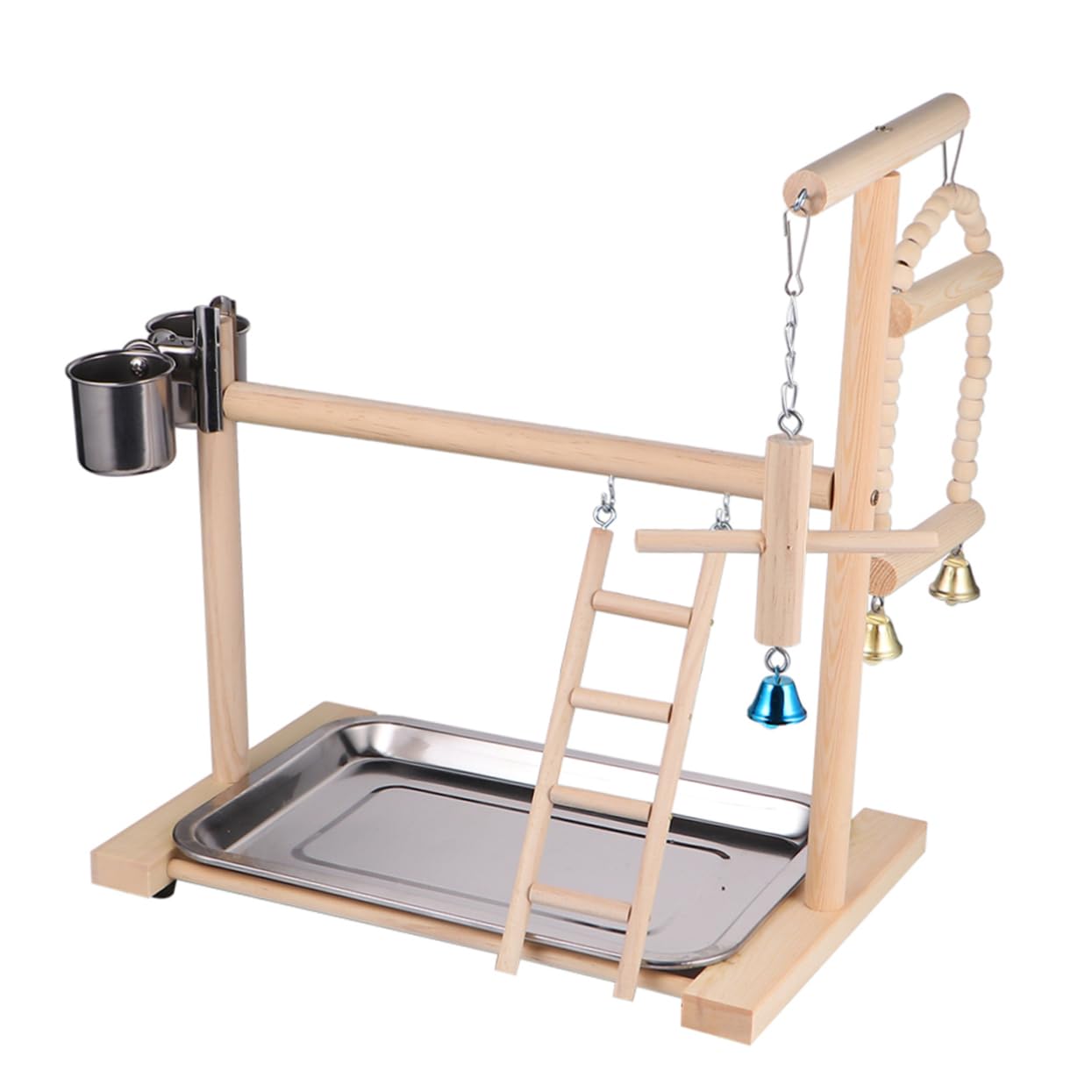 ifundom Hängendes Papageienspielzeug Bewegung Papageienschaukel für Fördert Balance Beige Zufällige Farbe Wellensittiche Nymphensittiche
