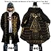 Viking Cloaks for Men 3D Printing Raven Vegvisir Coat, Warmth Padded Lambswool Fashionable Novelty Cosplay Winter Cloak