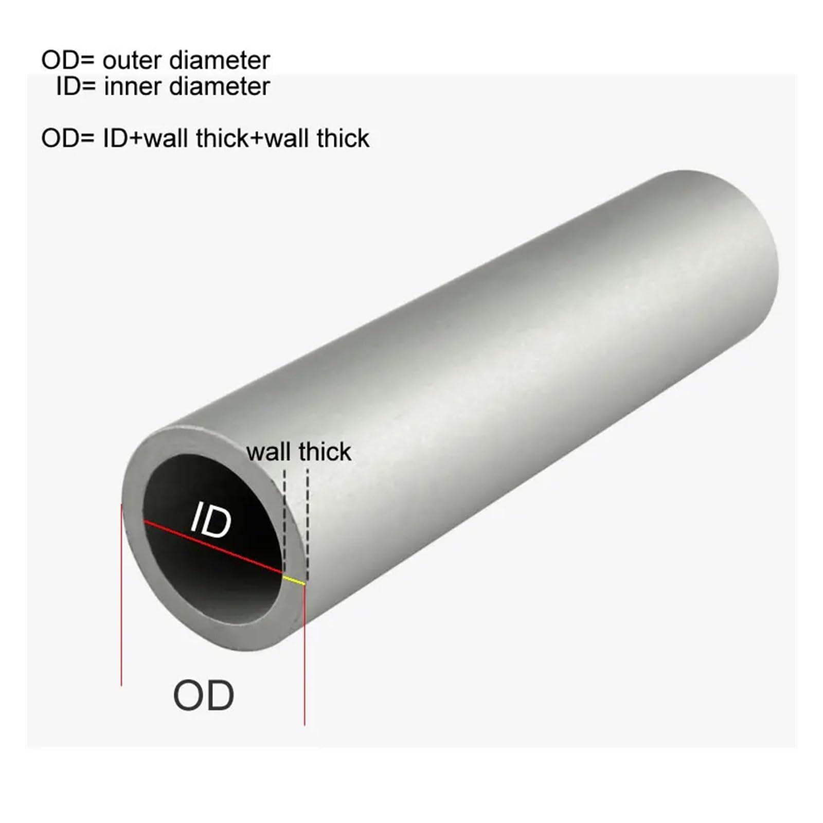 Tubo de acero al carbono de precisión de 42 mm, 45 mm, 48 mm, tubo de hierro redondo hueco brillante 20# dibujado en frío (25 cm, OD42 mm ID36 mm)