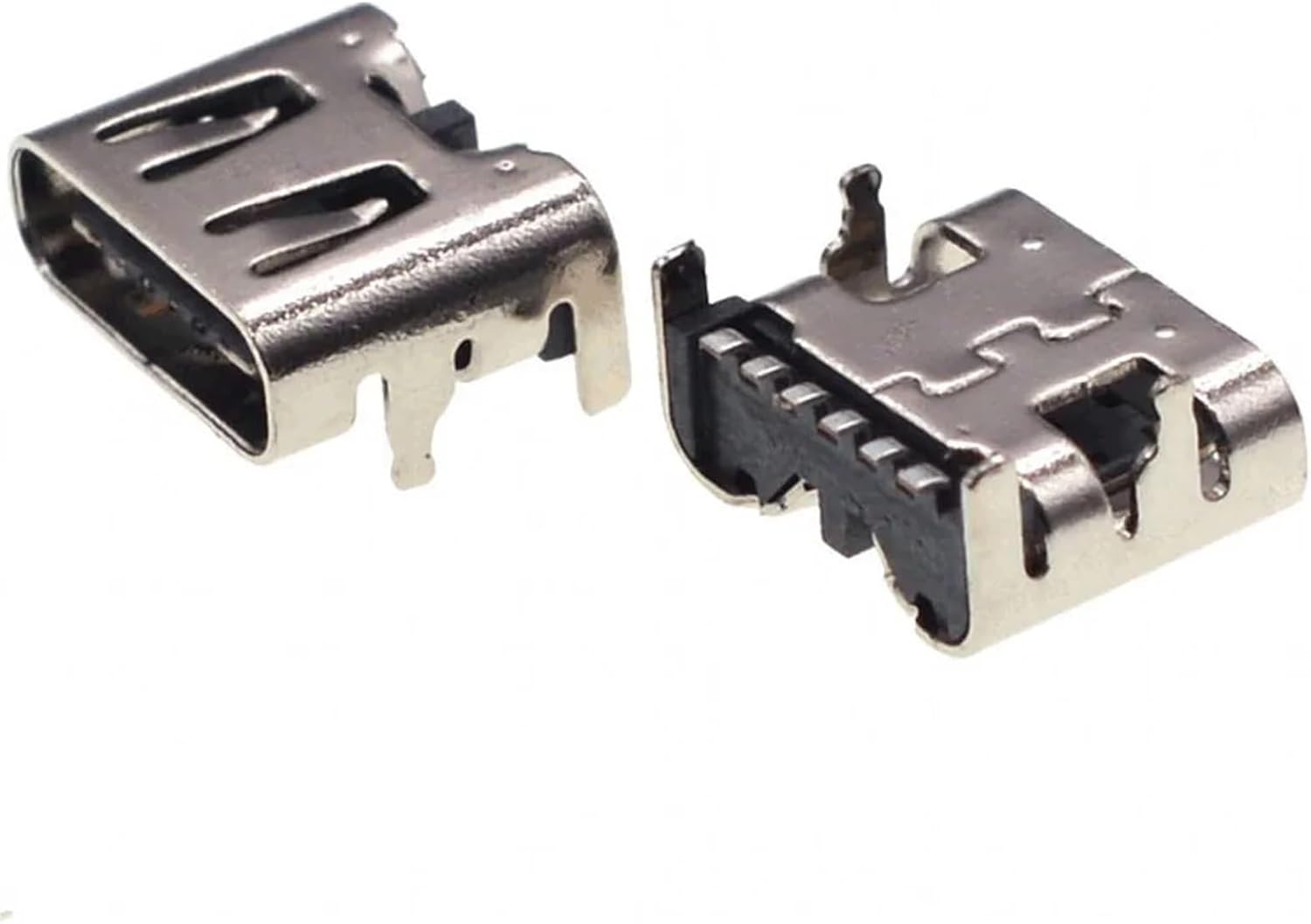 100pcs/lot Type C 6 Pin USB SMT Socket Connector USB3.1 Type-C Female Placement SMD DIP for PCB Design DIY high Current Charging