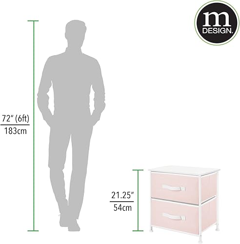 Miniatura 6 de mDesign - Mesita de noche con 2 cajones, estilo torre