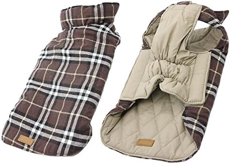 iToolai Dog Outfits Winter for XXLarge Dog Girl Boy Reversible Waterproof Dog Costumes(Brown, XXL)