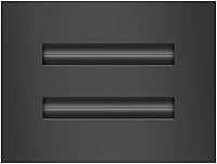 Vista 1 de BUILDMART - Cubierta de ventilación de CA moderna 6x4 - Ventilación de aire decorativa de aluminio negro - Difusor de ranura lineal estándar