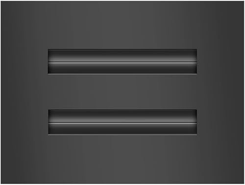 BUILDMART - Cubierta de ventilación de CA moderna 6x4 - Ventilación de aire decorativa de aluminio negro - Difusor de ranura lineal estándar -