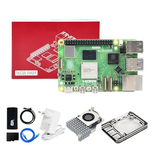 Yahboom Raspberry Pi 5 Starter Kit 16GB,64GB SD Card,Pi 5 Case Official Active Cooling, 27W 5.1V 5A USB C Power Supply, HDMI Cable Ubuntu20.04 ROS2 (16GB-Official Cooler Kit)