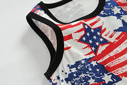 Fedpop American Flag Tank Tops For Boys 4Th Of July Shirt Toddler Usa Flag Tee Shirts Patriotic Clothes Sleeveless Vest Top For Kids Independence Day Outfit Size 3T #TOP4