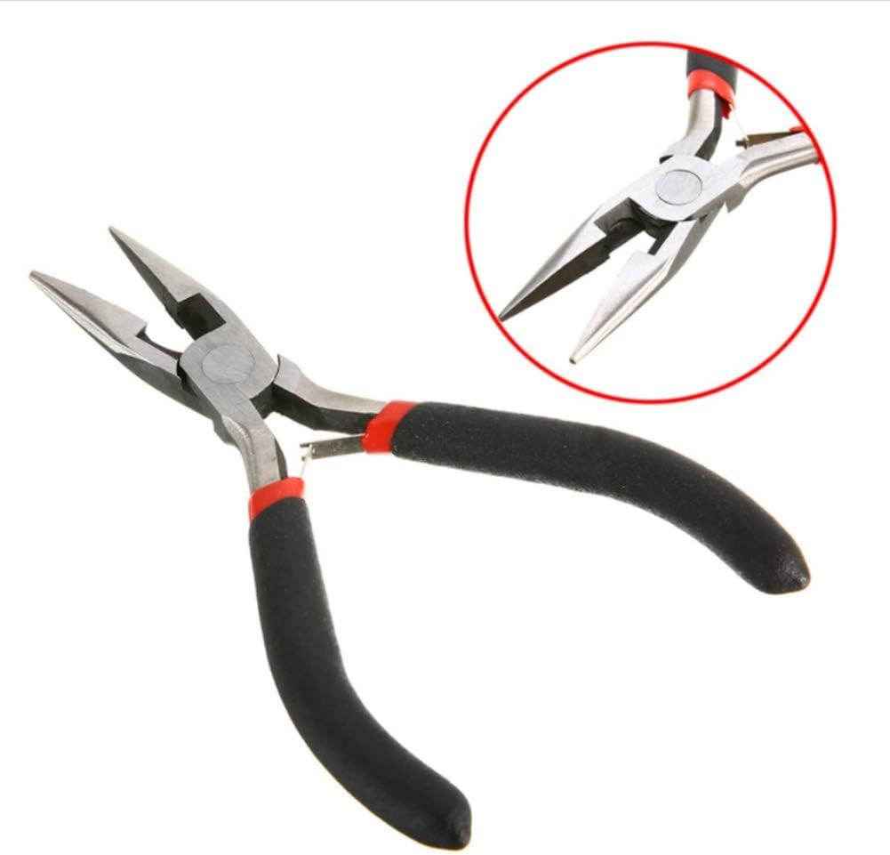 FLZOSPER Mini Long Nose Cutting Pliers，4.5-inch CR-V Multifunction Precision Pliers Stripper Hand Jewellery Making Tool Beading Wire Cutters