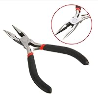 Vista 2 de FLZOSPER Mini alicates de corte de nariz larga, 4.5 pulgadas, alicates de precisión multifunción CR-V, herramienta para hacer joyas a mano
