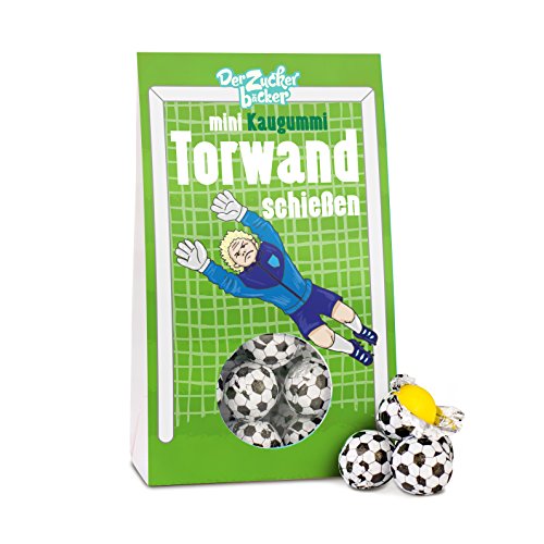 Mini-Kaugummi Torwandschießen, süße Naschportion mit Kaugummi-Fußbällen, 50 Gramm, coole Geschenkidee für Fußballbegeisterte, Männer, Jungs und Kids Cover
