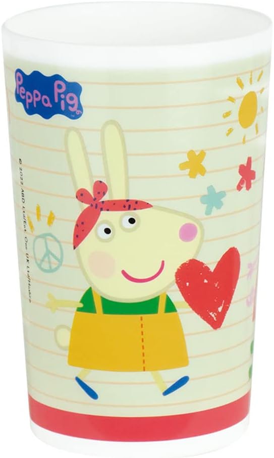 PEPPA PIG Dinner Set consisting of a flat plate Ø 22 cm, a deep plate diameter 16 cm and a 220 ml glass for children