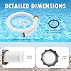 HOMNUTS Pool Hoses for Above Ground 1.5’’ Diameter 59" Long Accessory Swimming Pool Replacement Hose, 2 Pack Filter Pump Hose Compatible with Pump Models