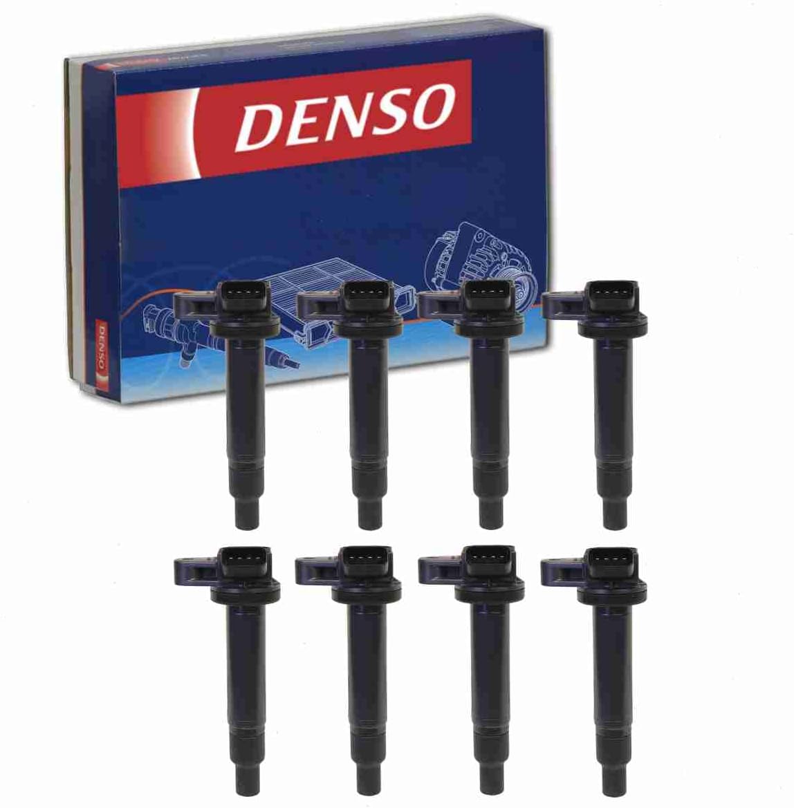 8 pc DENSO Direct Ignition Coils compatible with Toyota Tundra 4.7L V8 2000-2009