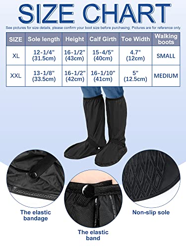 Janmercy 2 Pcs Walking Boot Cover Waterproof Cover For Boot Orthopedic Recovery Boot Cover For Ankle Fracture Rain Winter Tall Boot Protector Reusable Accessory (X-Large) #TOP1