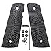 Cool Hand 1911 Grips, Magwell Cut, Full Size(Government/Commander), Sunburst Texture,G10, Ambi Safety Cut Grey/Black