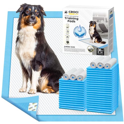 Image of CROCI XXL Puppy Pads with Adhesive Tabs Disposable Pee Pads 36x36in 30Ct