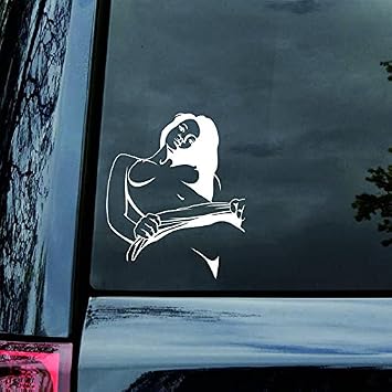 Sexy Women Car Decal for Bumper Rear Window Car Door Motorcycle Bedroom Wall.Waterproof Hot Girl Stripper Sticker White
