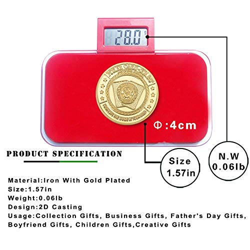 Sw Poker Card-Guard Coin Collectibles Table Games Poker Card-Guard Protector Golden Coin Chip W/ Plastic Case, Poker Chips Coin, A Great Coin Collecting Gifts For Husband, Father, Friends #TOP5