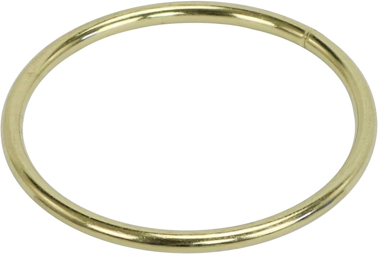 Iconikal Metal Macrame Rings, 2-Inch Diameter, 3mm Thick, Gold Tone, 30-Pack
