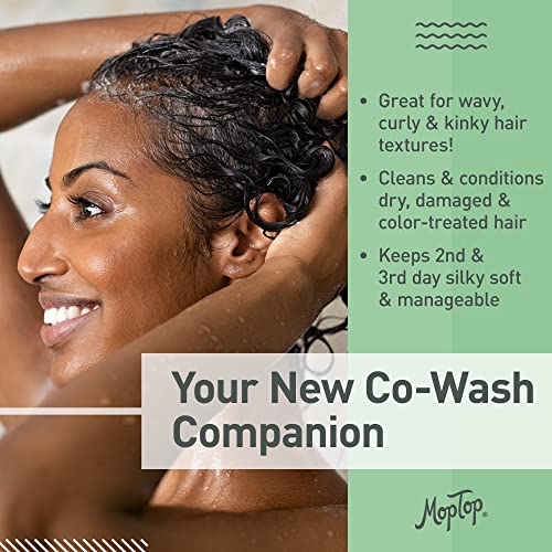 Moptop Cowash Cleansing Conditioner, Wavy, Curly & Kinky-Coily, Color Treated & Natural Hair Moisturizer, Made W/Aloe, Sea Botanicals & Honey Reduces Frizz, Increases Moisture & Manageability #TOP1