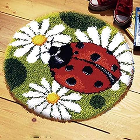 Latch Hook Kits Rug Making Kits DIY Needle Craft Shaggy Decoration And Activity 21" X 21" (50 X 50 Cm) Cover