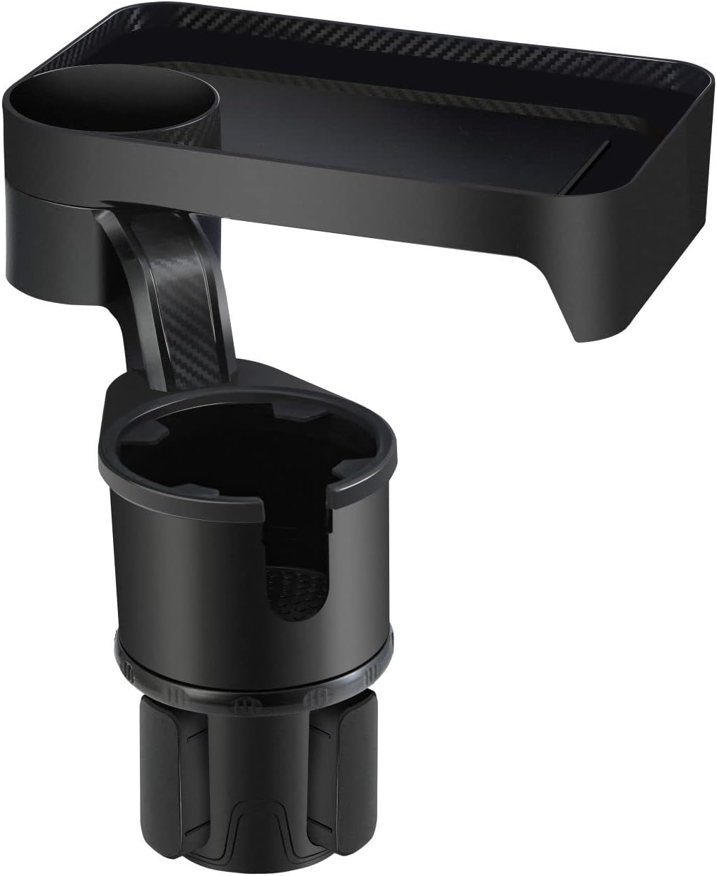 Cup Holder Expander for Car & Car Tray, Multifunctional Cup Holder Tray with 360° Rotating Table & Adjustable Base, Large Car Cup Holder Adapt Hold up to 17-40oz Cup /Bottlle /Drink by Huzz