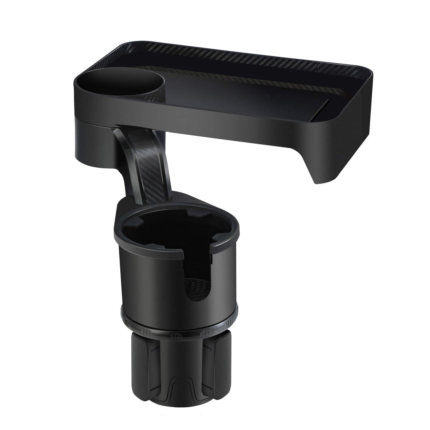 Cup Holder Expander for Car & Car Tray, Multifunctional Cup Holder Tray with 360° Rotating Table & Adjustable Base, Large Car Cup Holder Adapt Hold up to 17-40oz Cup /Bottlle /Drink by Huzz
