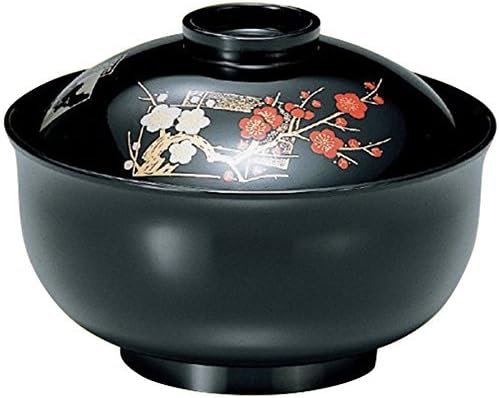 5-243-5 Soup Bowl, Black (Diameter): 5.2 x 3.8 inches (13.3 x 9.7 cm), Heat Resistant ABS