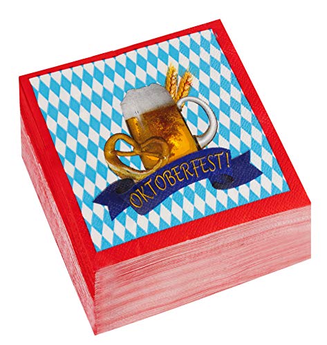 Juvale Octoberfest Party Supplies, Paper Napkins (5 X 5 In, 100 Pack) #TOP4