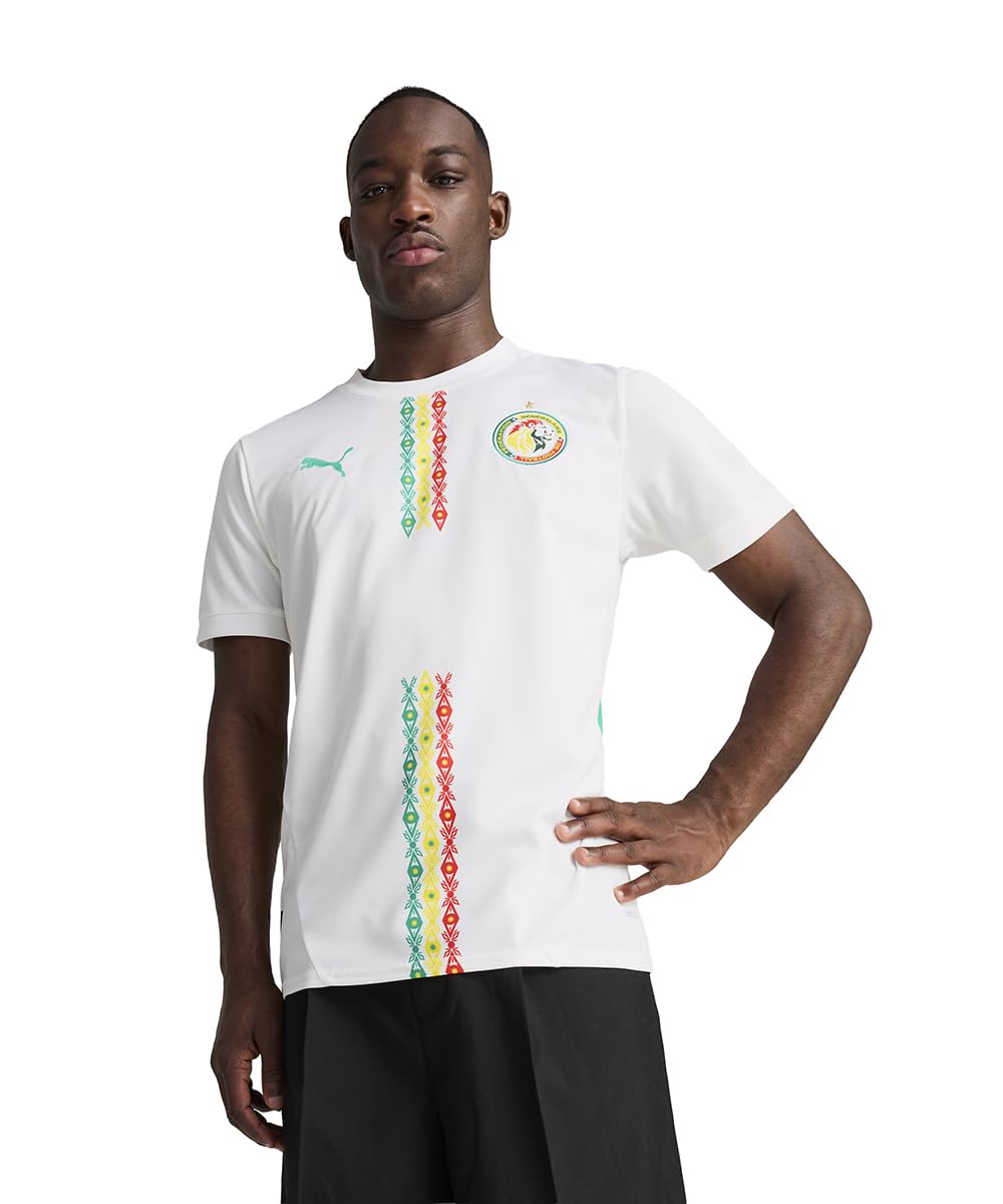 Puma Men's White Senegal Home Shirt 2025  in Size M, Sports Direct